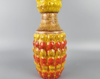 Vintage West German Fat Lava Vase Made by Bay Keramik. Shape