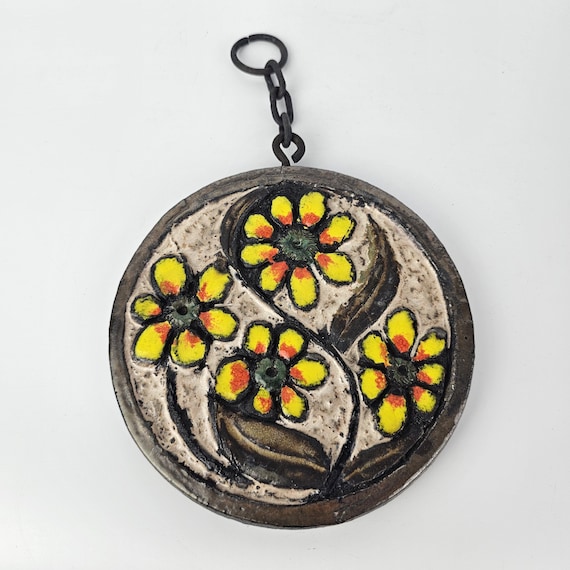 工芸品 Vintage Ruscha Fat Lava Wall Plate Vintage West German Fat Lava Wall Plate Made by Ruscha
