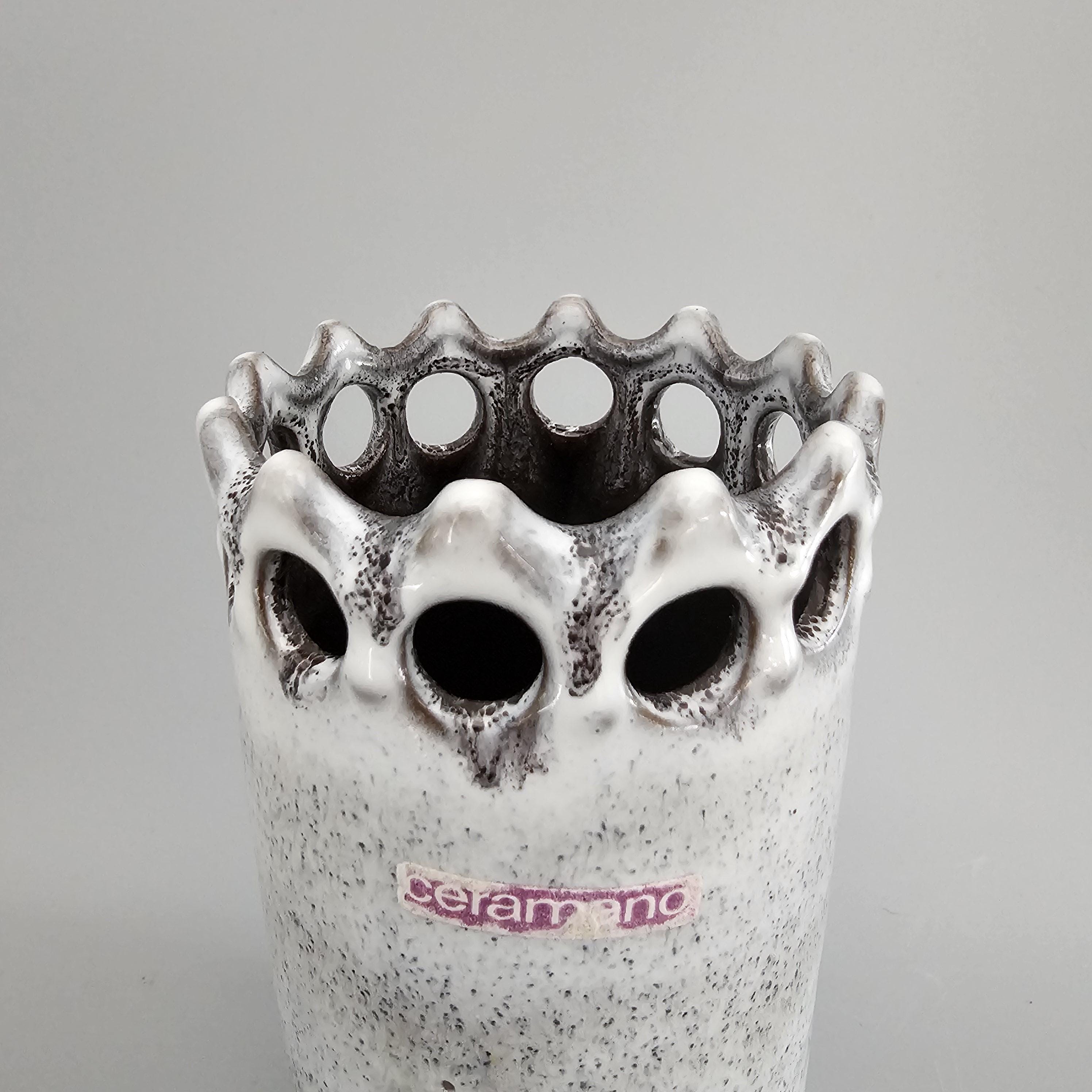 Ceramano 社製の西ドイツのビンテージ Fat Lava 花瓶。形状番号 152