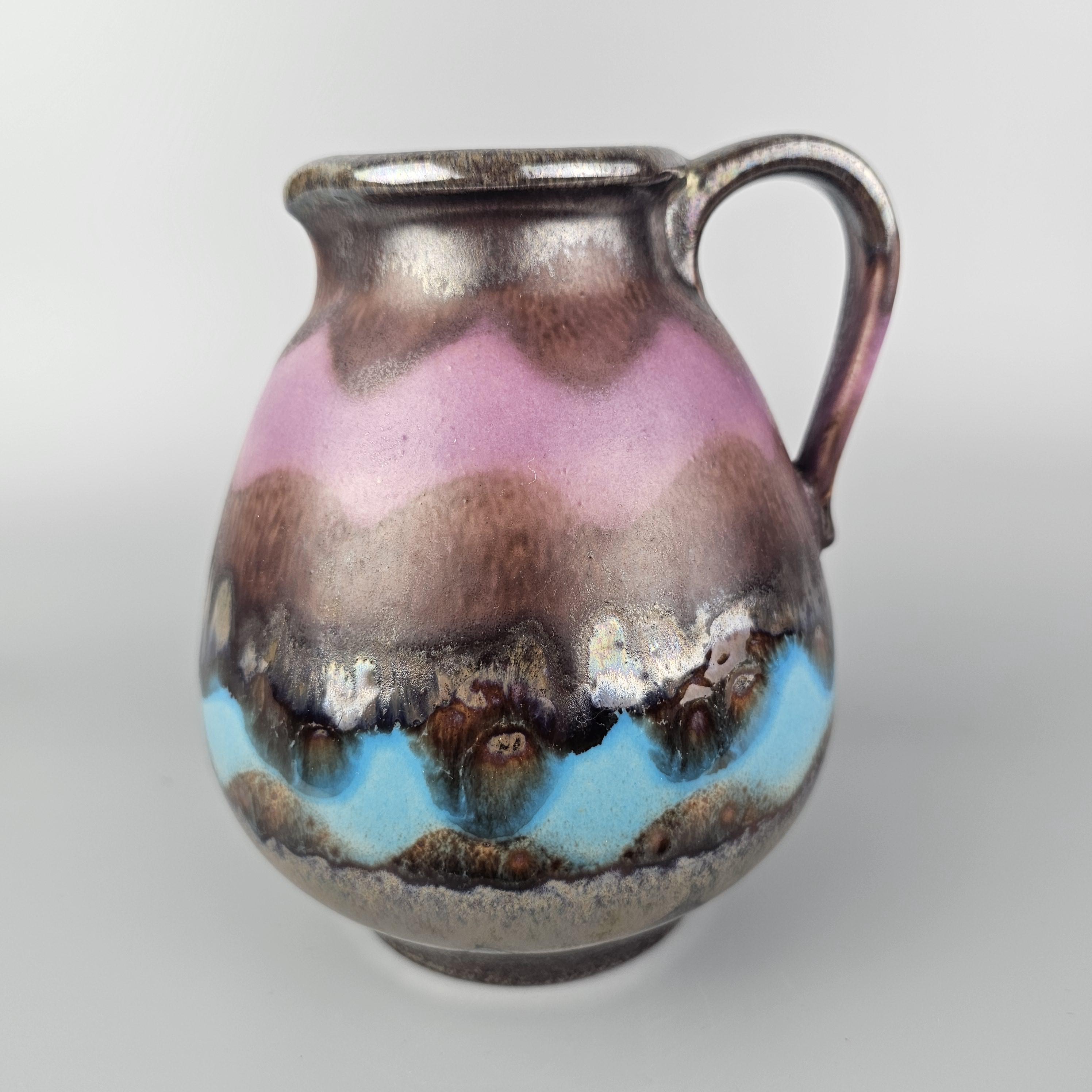West German Fat Lava Vase Made by Dumler & Breiden. Shape