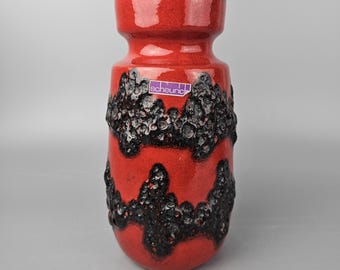 西ドイツ　花瓶　ファットラバ 西ドイツ製ヴィンテージのファット・ラバ花瓶。Scheurich製。型番242