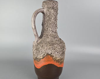 Vintage West German Fat Lava Wall Plaque Made by Vulkan Keramik