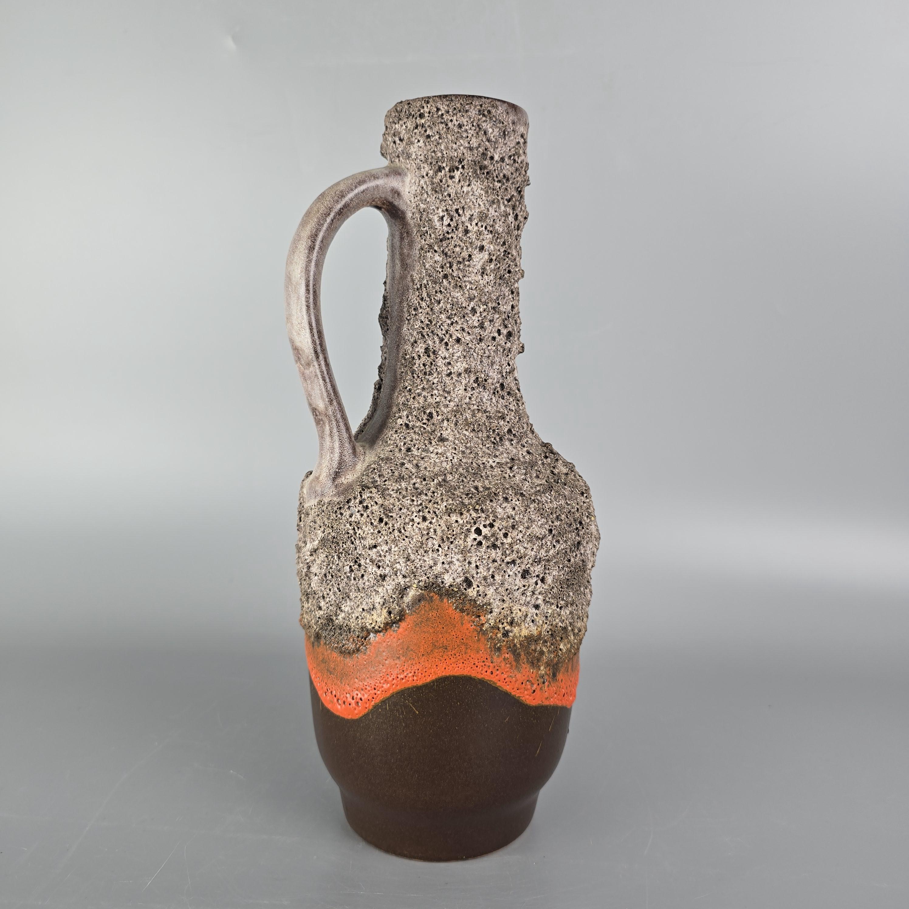 セール East Germany Fat Lava by VEB ヴィンテージ Vintage East German Fat Lava Vase. Strehla, Form Number 982