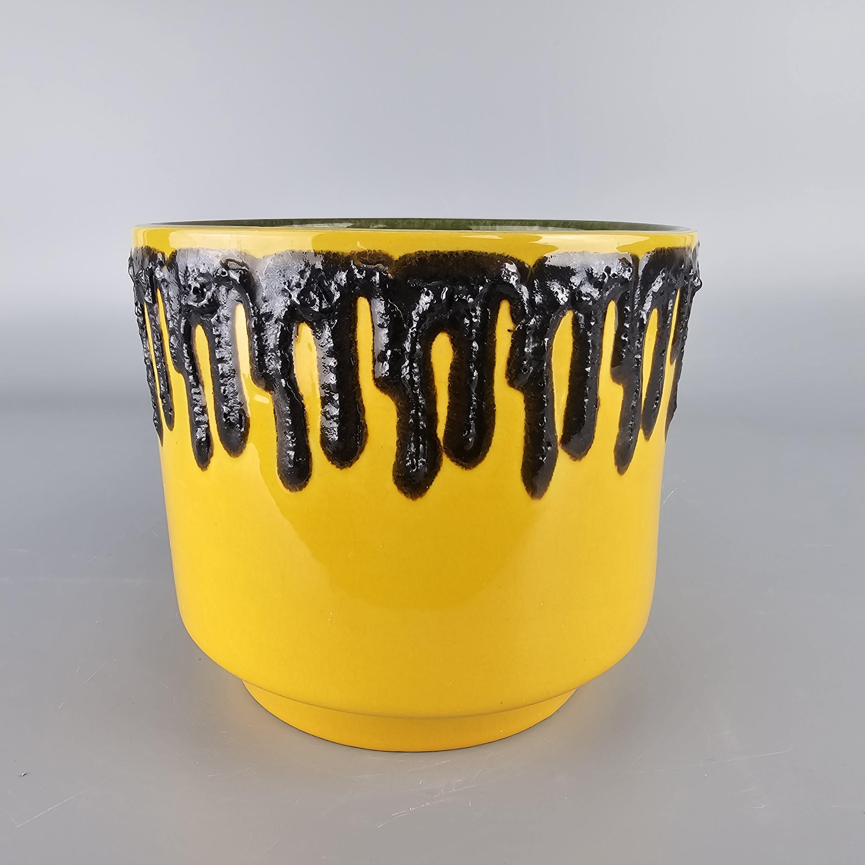 Vintage West German Fat Lava Flower Pot. ES Keramik / Emons