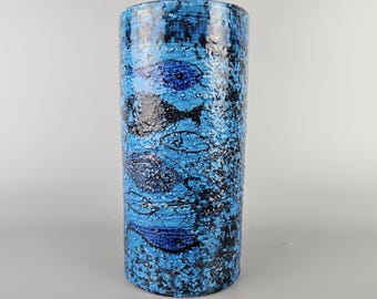 Large BITOSSI Ceramic Vase in Rimini Blue 711/25, Aldo Londi