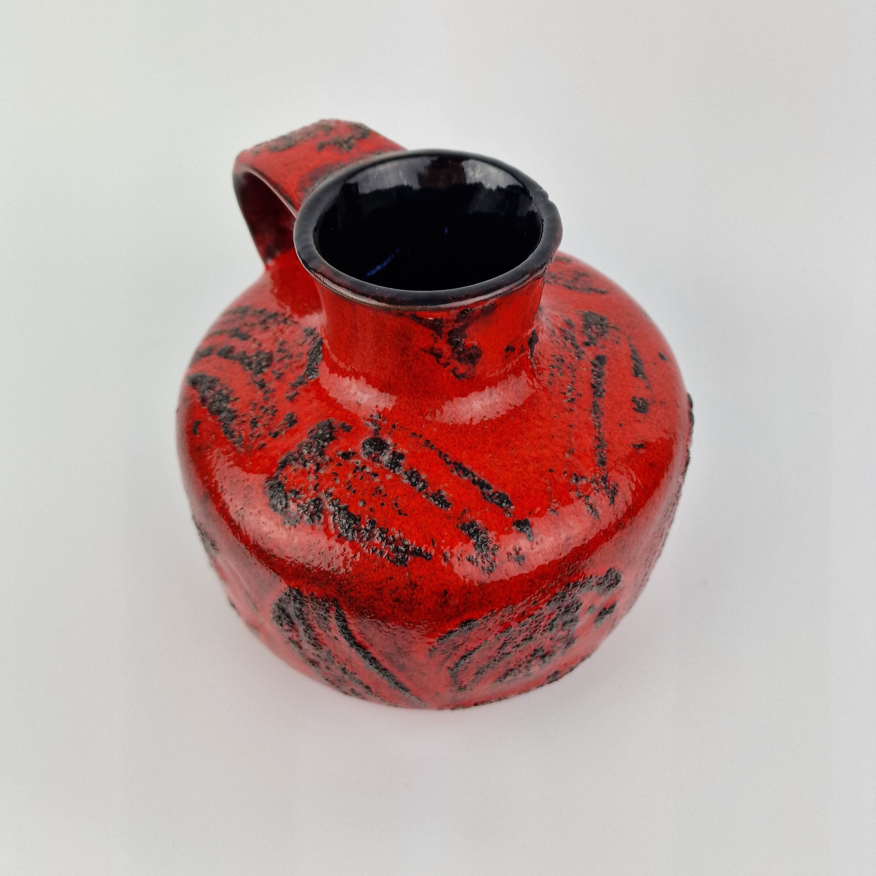 A West German Fat Lava Vase/jug Made by Gräflich Ortenburg. the