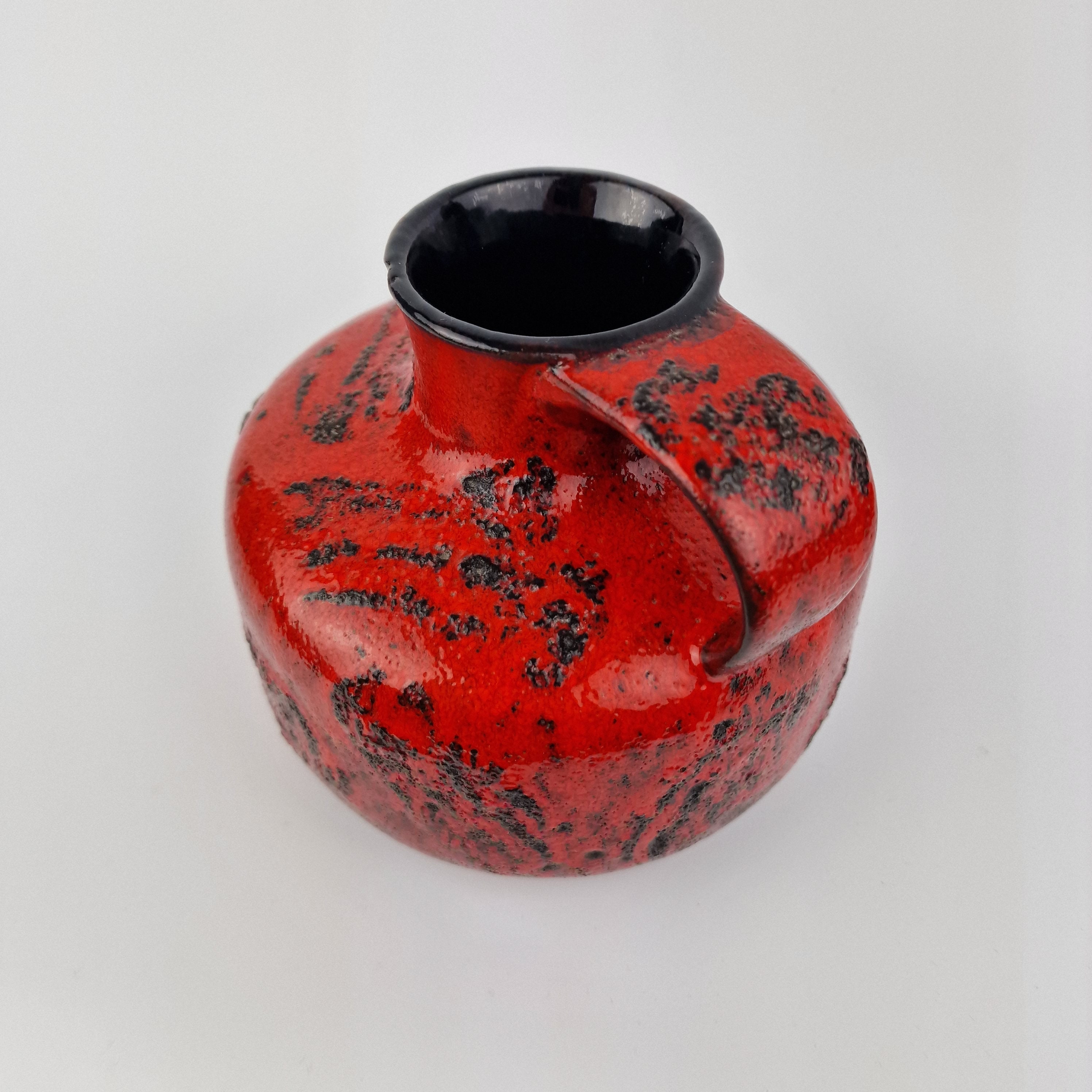 A West German Fat Lava Vase/jug Made by Gräflich Ortenburg. the