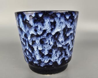 A West German Fat Lava Vase Made by Walter Becht. the Vase is Dark
