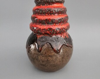Vintage West German Fat Lava Vase. Scheurich, Form Number 269-40