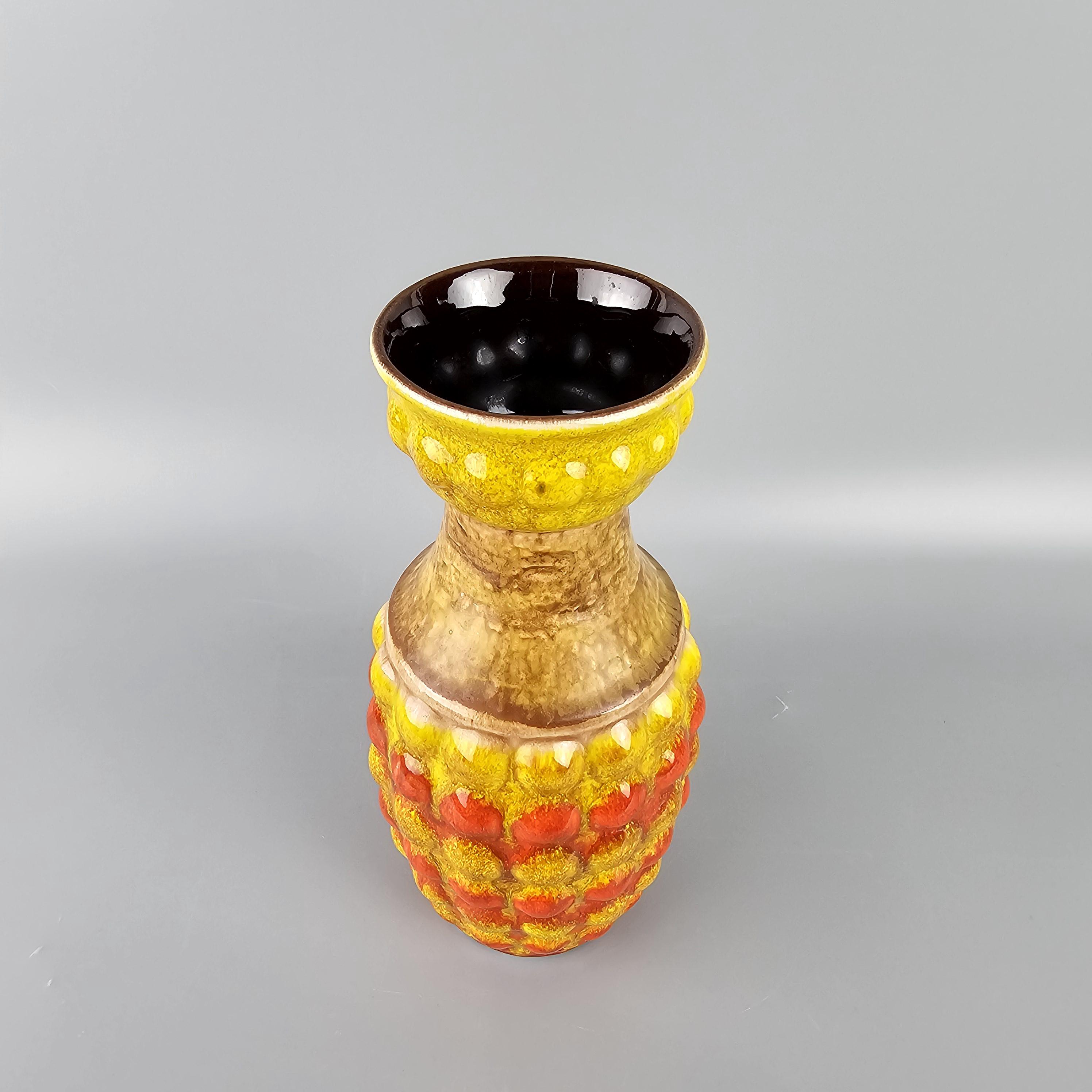 Vintage West German Fat Lava Vase. Bay Keramik, Form Number 64 25