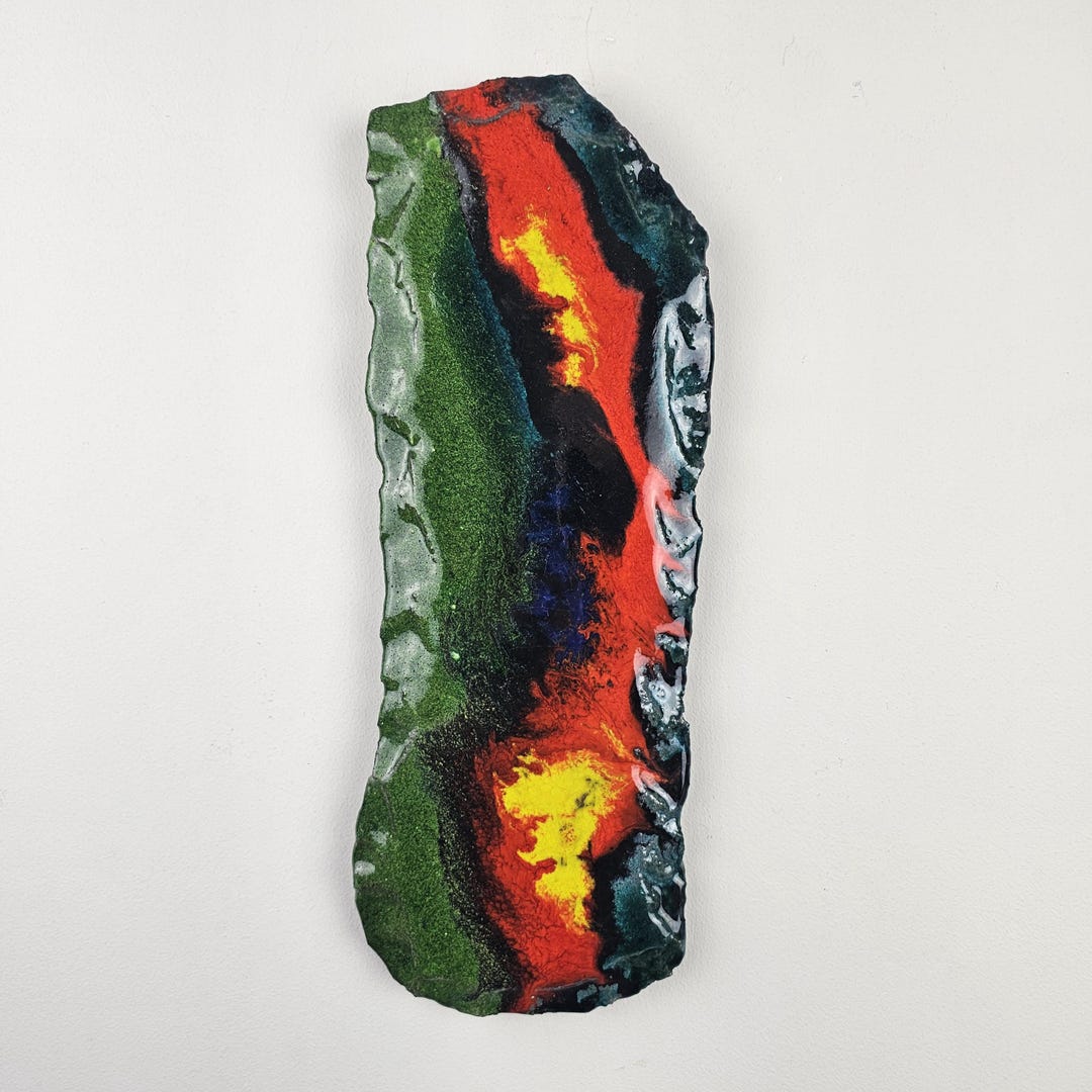 Vintage West German Fat Lava Wall Plaque Made by Vulkan Keramik