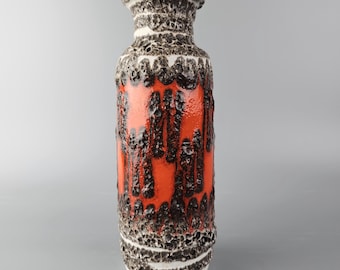 Rare Vintage West German Fat Lava Vase Scheurich 200-28 Mid