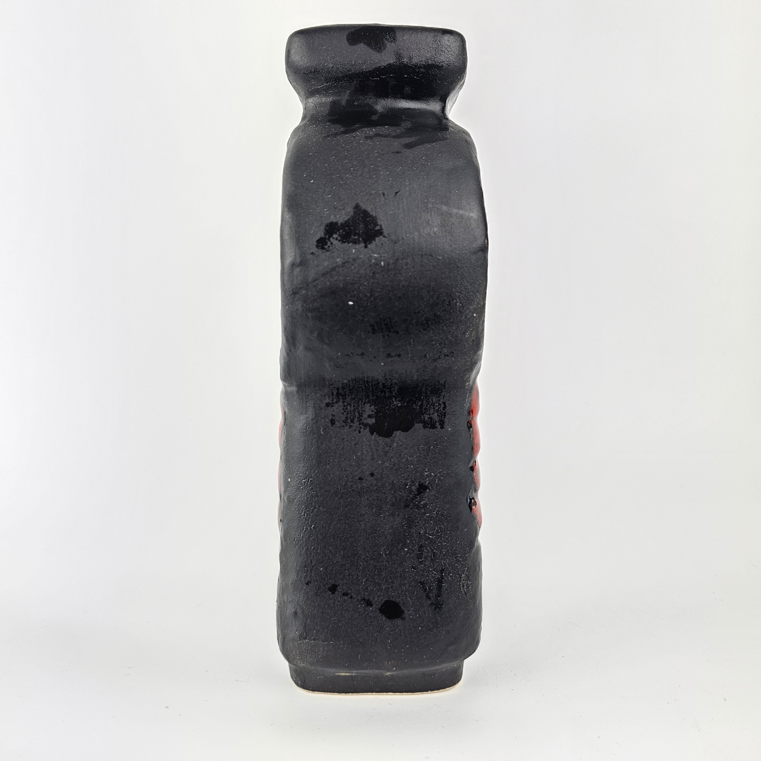 A West German Fat Lava Vase by Walter Becht. the Vase is Numbered