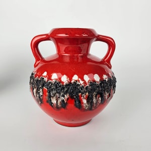 A West German Fat Lava vase by Schlossberg. The vase is numbered 74 15.