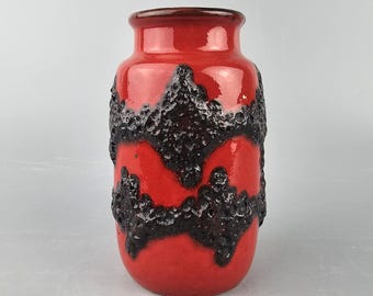 ヴィンテージ　fat lava ruscha 313 ① Vintage West German Fat Lava vase made by Ruscha. Shape number 313