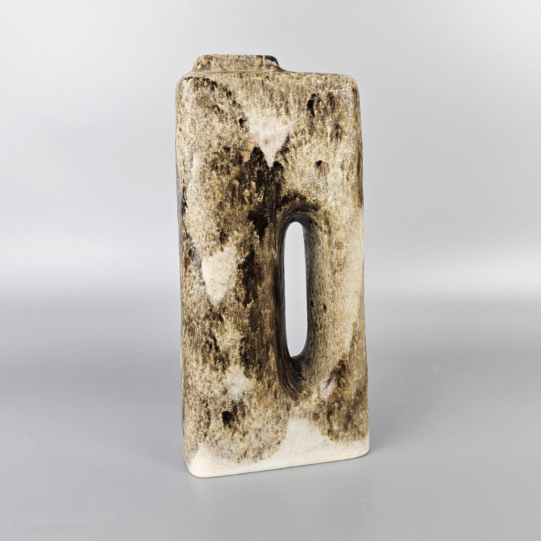 ヴィンテージの西ドイツの Fat Lava 花瓶。 Uebelacker / Uセラミック