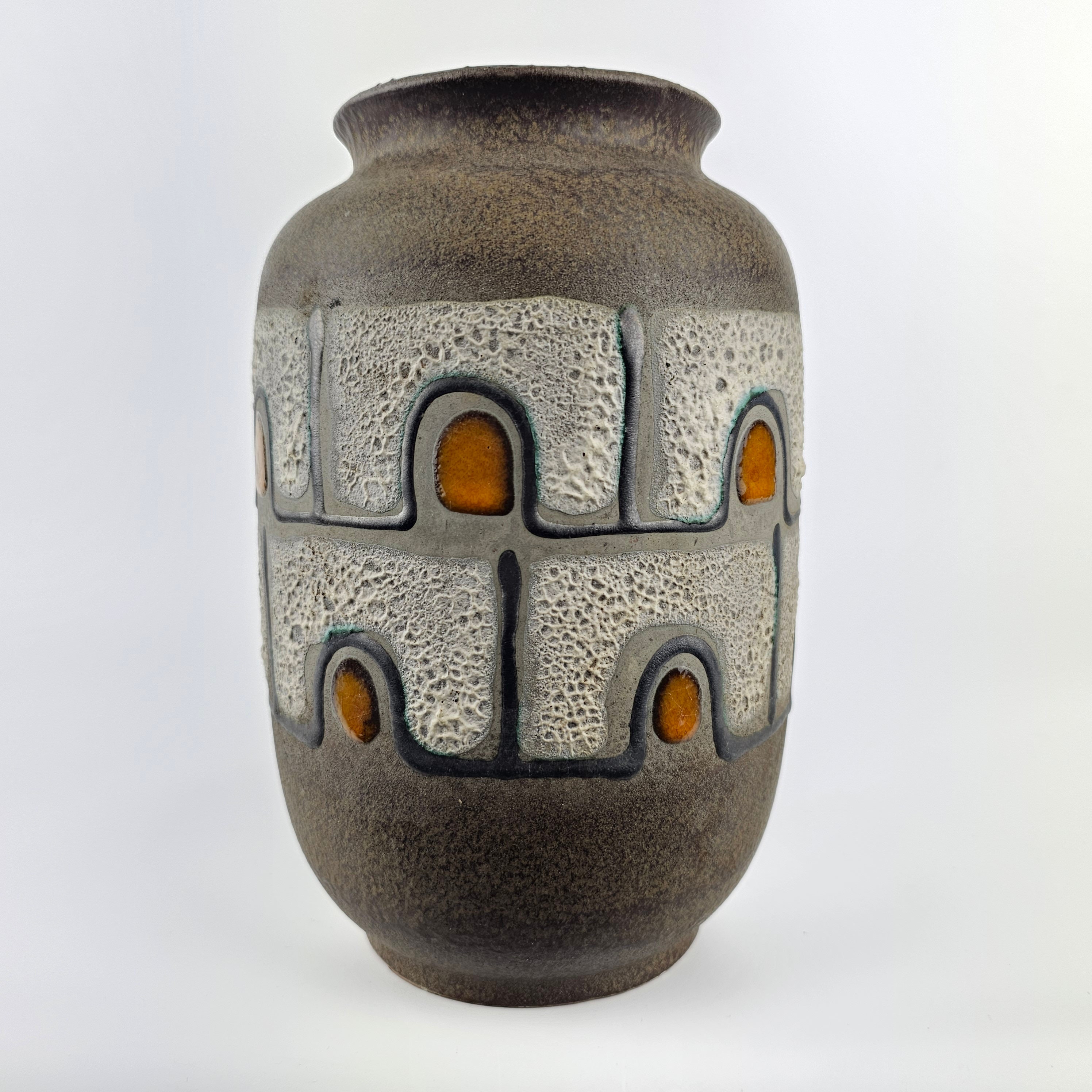A West German Fat Lava Vase by Carstens Tonnieshof. the Vase A West German Fat Lava Vase by Carstens Tonnieshof. the Vase