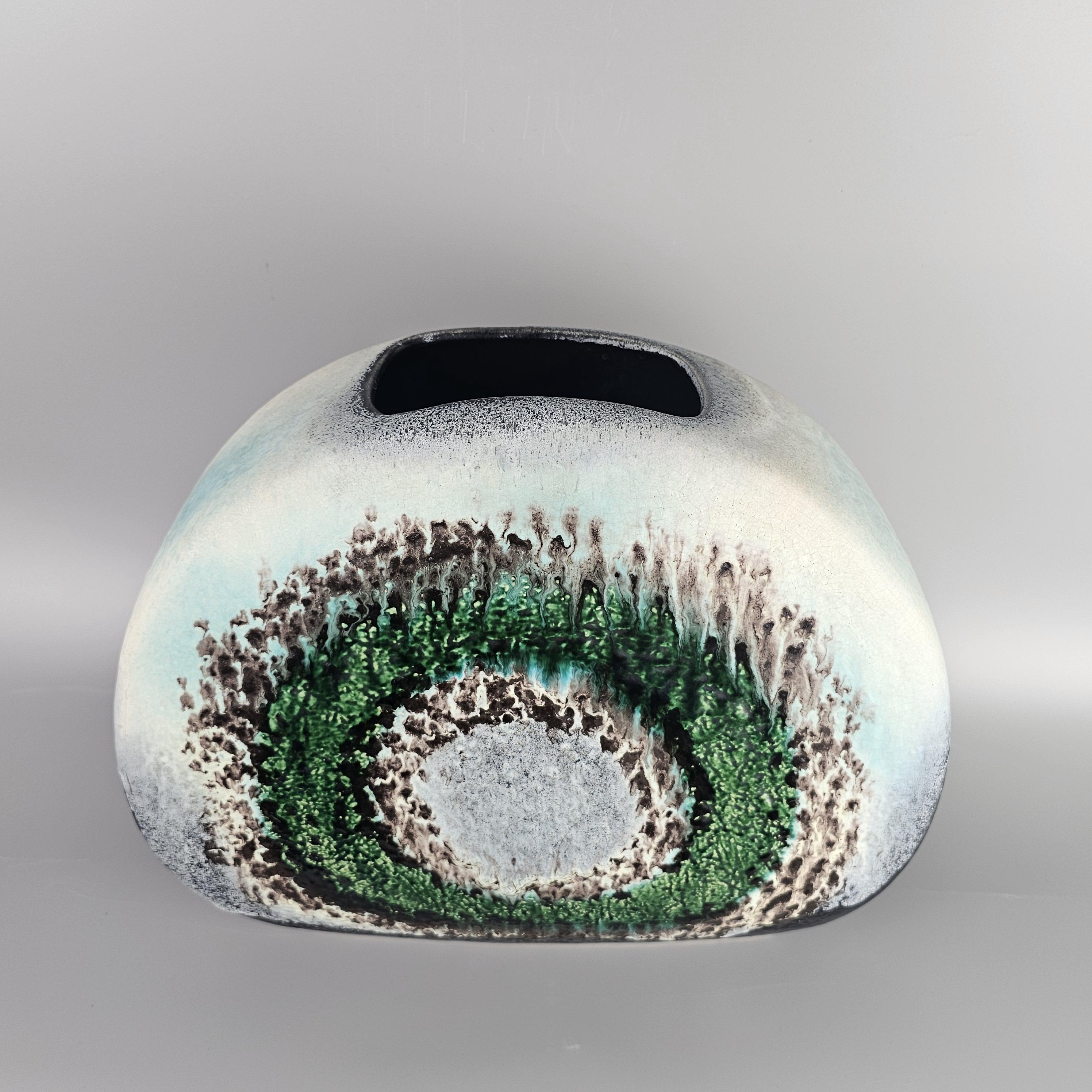 Vintage XL West German Fat Lava Vase Made by Dumler & Breiden