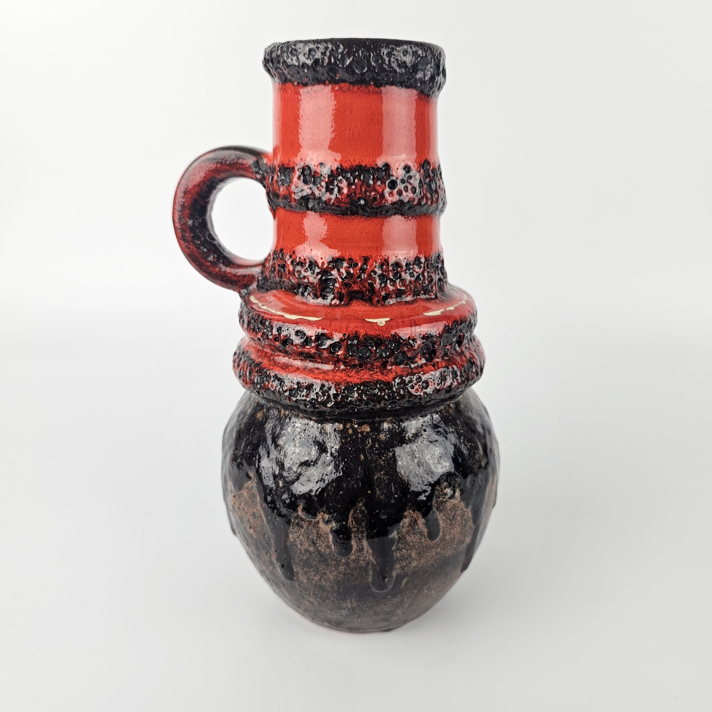 A West German Fat Lava Vase by Scheurich. the Vase is