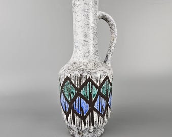 Vintage East German Fat Lava Vase Made by Strehla Keramik. Colors