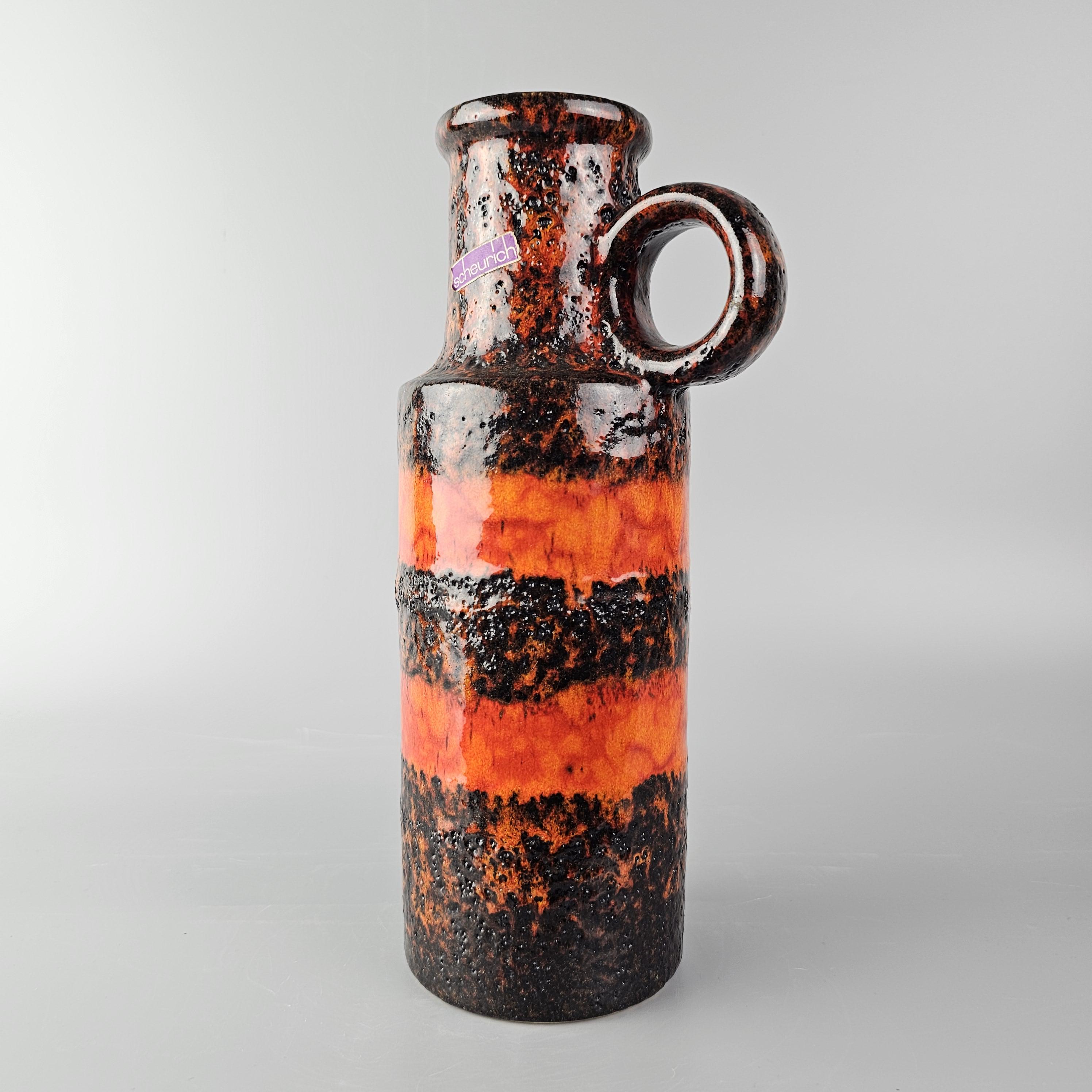 Vintage West German Fat Lava Vase Made by Scheurich. Shape
