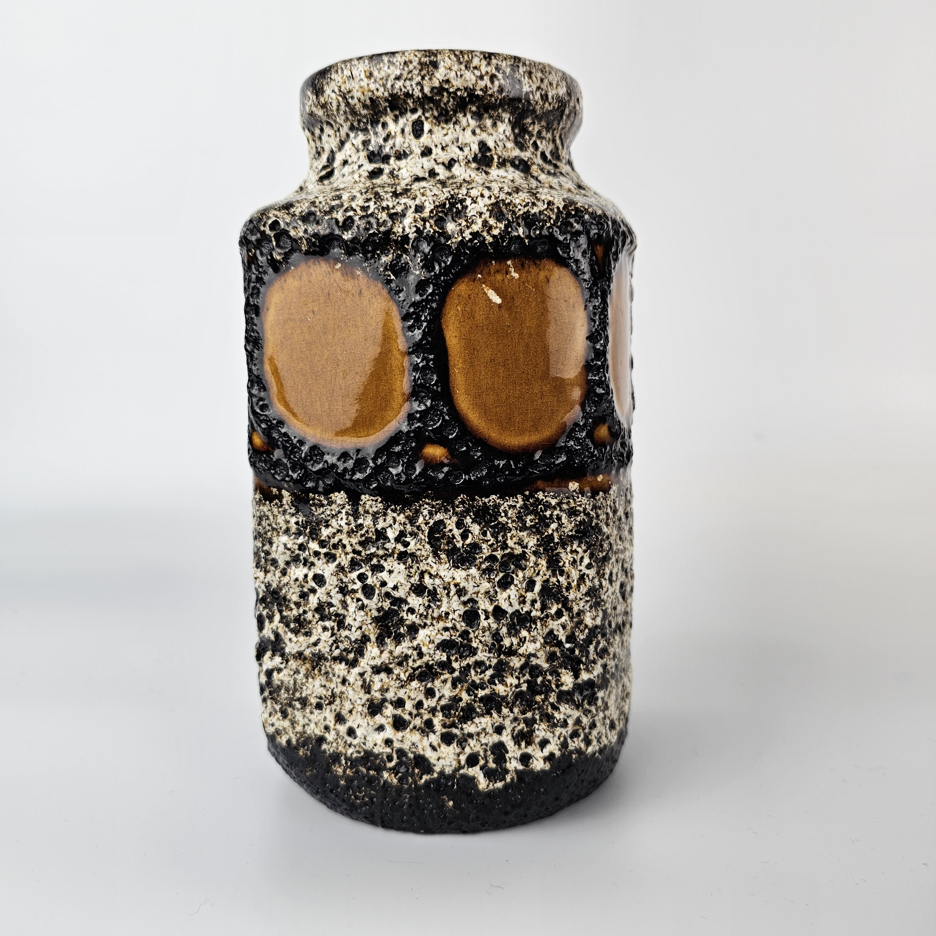 Vintage East German Fat Lava vase made by VEB Haldensleben