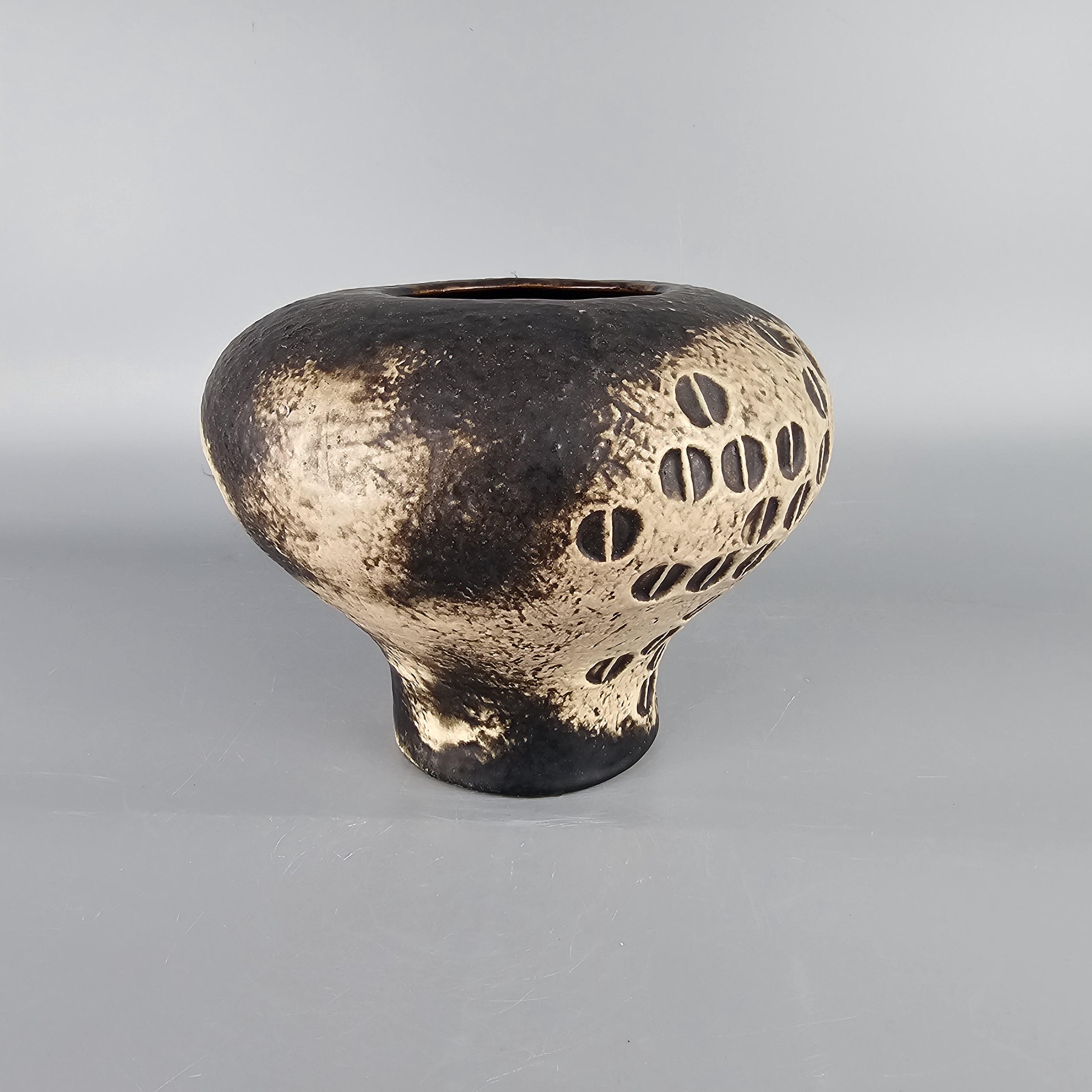 ビンテージの西ドイツの Fat Lava 花瓶。 Carstens Tonnieshof