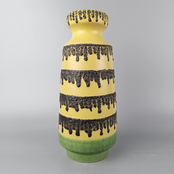 East Germany Fat Lava by VEB 東ドイツ ヴィンテージ Vintage East German Fat Lava Vase Made by VEB Haldensleben