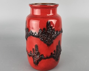 West German Fat Lava Vase by Dumler & Breiden. the Vase is
