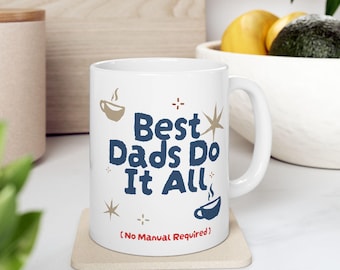 Funny Coffee Mug - 'But First, Coffee' Ceramic Gift for Dad, Dad Joke Mug, Birthday Gift, Coffee Lover, Home Office Decor