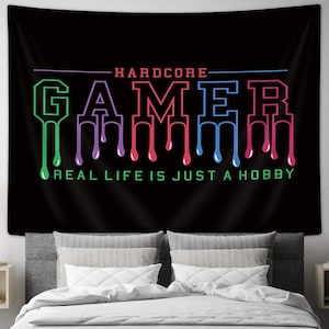 Game Tapestry Wall | Game Room | Gamer Room Decor | Wall Tapestry | Wall Hanging | Gaming Art | Gaming Wall Art | Gaming Wall | Gaming Gift