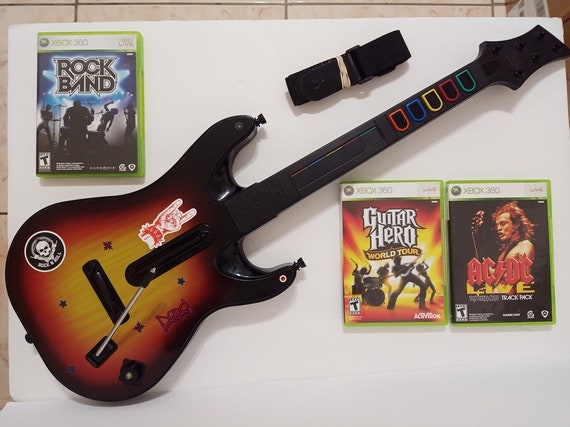 Guitar Hero World Tour Rock Band Sunburst Controller Bundle