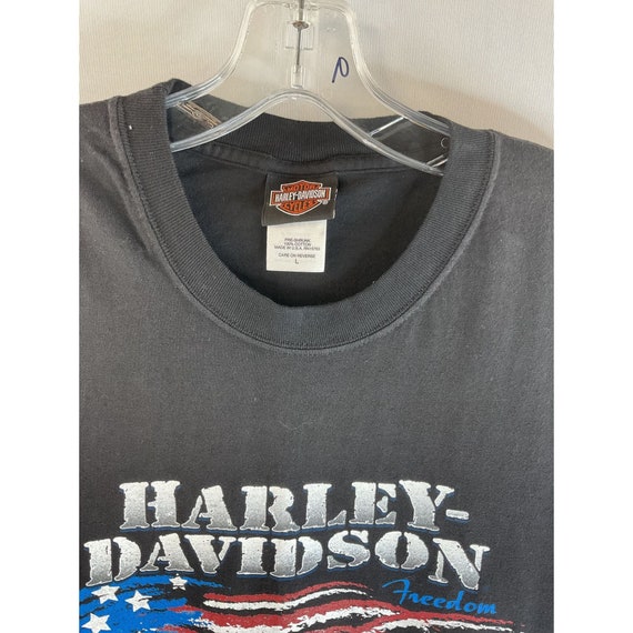 Vintage 1998 Harley Davidson Freedom Flag T-Shirt… - image 3