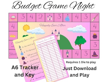 Budgeting Challenge Board Game. Includes A6 Dashboard/Key, A6 Tracker