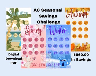 Seasonal A6 Cash Stuffing Challenge