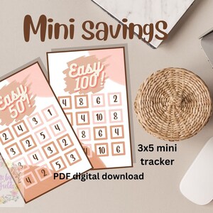 Mini Savings -Tracker Cash Stuffing. Save 50-100.
