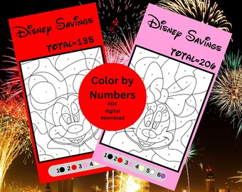 Paint by numbers Savings. Includes 2 savings challenges.