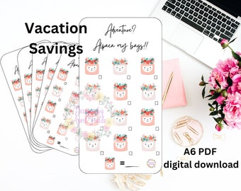 Vacation Savings / "Alpaca" my things  / A6 savings challenge / mini savings