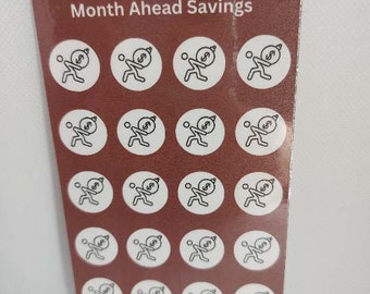 Month ahead / Debt Savings Challenge / Laminated a6 Savings