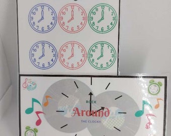 Rock around the Clock Savings Challenge / Dashboard / A6 envelope ,2 - 8 sided Dice.