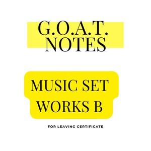 Leaving cert music notes setworks B Berlioz Mozart dean Beatles digital notes