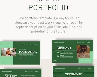 Professional Portfolio Template Canva, Professional Resume and Cover ...