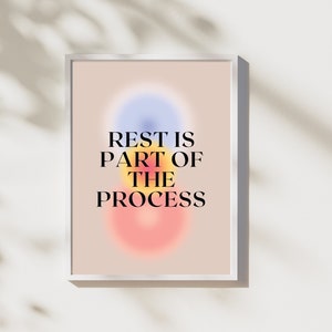 Healing Rest Spiritual Wall Decor Digital Print For Good Vibes Confidence Aesthetic