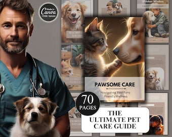 The Ultimate Pet Care Guide + Canva Templates + MRR | Pet Checklists and Worksheets | Pet Care Guide with Master Resell Rights | MRR PLR