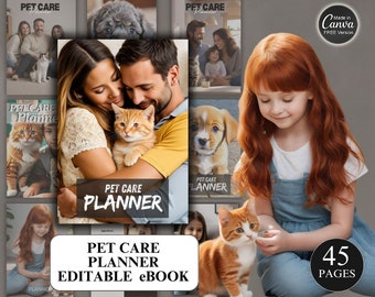 Editable Pet Care Planner Canva Template | Pet Checklists and Worksheets | Care Planner Bundle with Master Resell Rights | MRR PLR