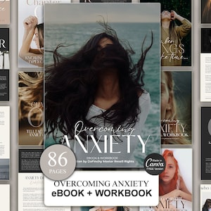 Master Resell Rights Overcoming Anxiety eBook + Workbook + Canva Template