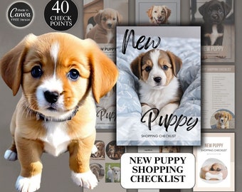 New Puppy Shopping Checklist with Master Resell Rights | Dog Shopping List | New Dog Checklist| Puppy Supplies Checklist MRR PLR