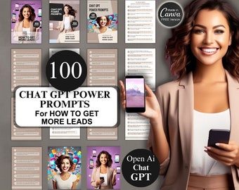 100 Chat GPT Ulteriori suggerimenti per i lead + Modello Canva + MRR