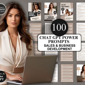 Chat GPT Business Development & Sales Prompts X 100 + Canva Template + MRR