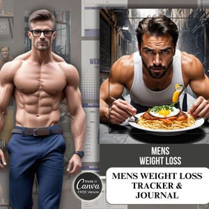 Abnehm-Journal für Männer | Weight Loss Journal Workbook mit Master Weiterverkaufsrechten | Abnehmjournal PLR Done-For-You DFY